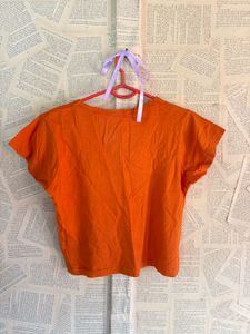 Orange "Life is Beautiful" Graphic T-Shirt