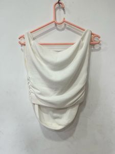 ruffle white top