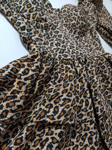 Leopard Print Ruffle Dress