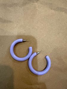Chic Lavender Hoop Earrings
