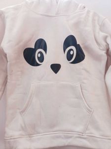 Winter Special White Cute Panda Hoodie sweatshirt