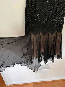 Sparkling Black Sequin Maxi Dress