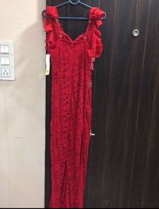 Stunning Red Lace Gown