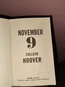 Colleen Hoover "November 9" Novel