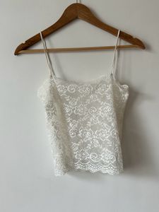 White Lace Camisole Top