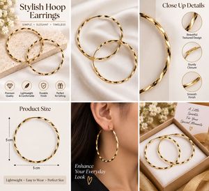 Twisted Hoop Earrings