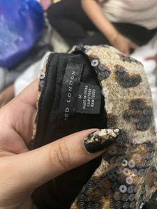 viral Sequin Sparkly Leopard Print Shorts