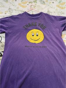 comfortable Purple smiley tee