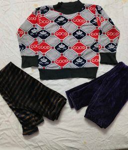 Girls' Sweater and2 Leggings Set