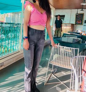 Sale!!!Pink Gingham Crop Top