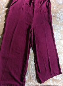 Burgundy Sleeveless Jumpsuit