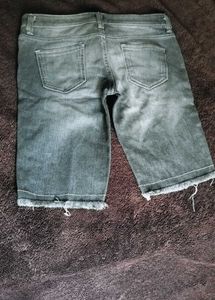 Grey Denim Shorts
