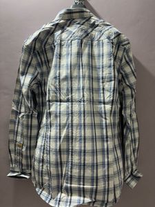 Men's check blue white Shirt