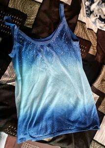 Blue Ombre Sparkle Camisole Top