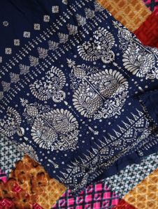Elegant Navy Blue Kurta 249with Gold Detail