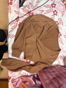 Cozy Ribbed Wrap Top