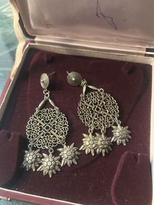 oxidised Earrings&amp; pendant combo
