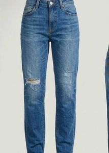Distressed Blue Denim Jeans