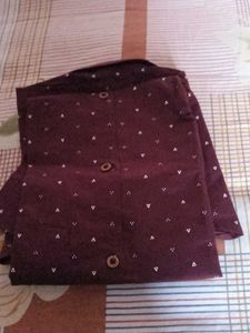 Men's Maroon Printed Shirt