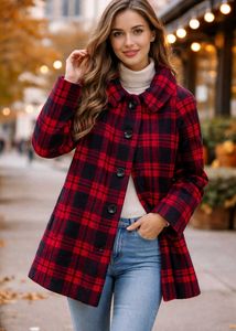Plaid Chic Coat for winter