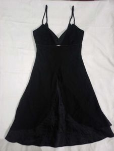 Black Spaghetti Strap Party Dress