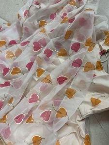 Elegant Floral Print Anarkali Suit Set