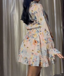 Korean floral print dress