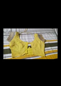Elegant Yellow Embroidered Saree