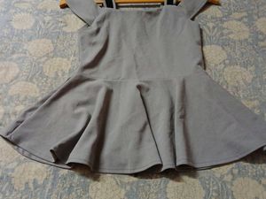 Cute Grey Peplum Dress