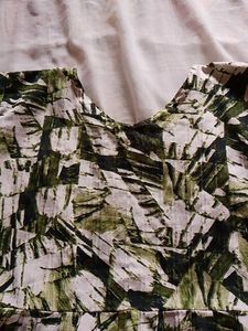 Stylish Green &amp; White Printed Kurta