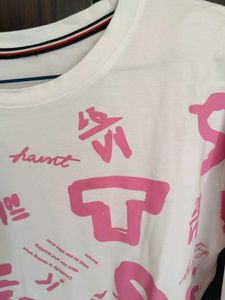 White &amp; Pink T-Shirt