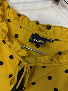 Yellow Polka Dot Top