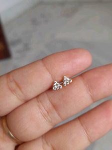 Sparkling Triangle Stud Earrings