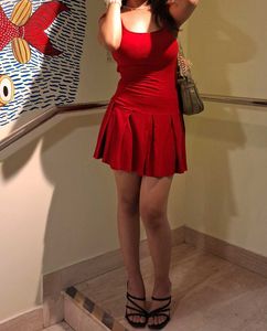 Red Backless Mini Dress