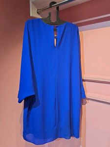 Vibrant Blue Flowy Tunic dress