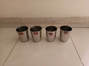Set of 4 Stainless Steel Glasses
