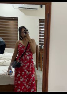 Red Floral Maxi Dress