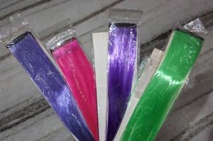 Clip-in 10 colors Hair Streaks all