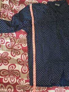 Men's Navy Blue Polka Dot Shirt