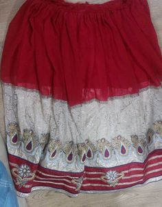 Red & golden lehenga set