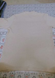 Zara Textured Crewneck Top