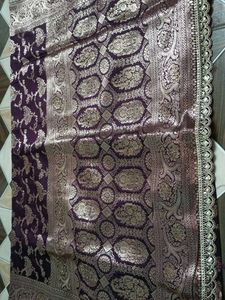 Elegant Purple Banarasi Silk Saree