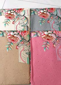 Elegant Floral Print dress material choose any 1