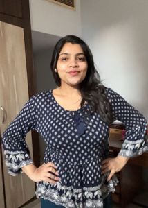 Cute Printed Top with Flared Sleeves | short kurti
