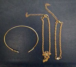 Bracelets (set of 3) -gold color