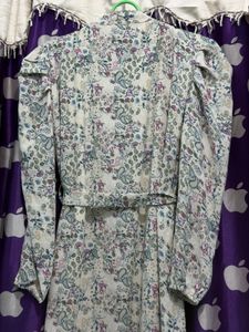 Flowy Floral Print Midi Dress