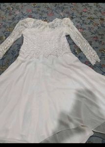 Elegant White Ethnic Gown