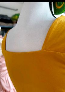 Vibrant Yellow Fit &amp; Flare Dress