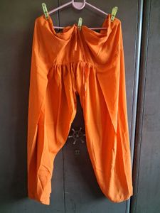 Vibrant Orange Printed Kurta Set