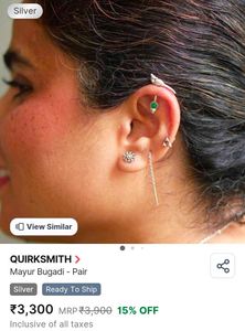 QUIRKSMITH 92.5 MAYUR BUGADI Earring ONE PIECE